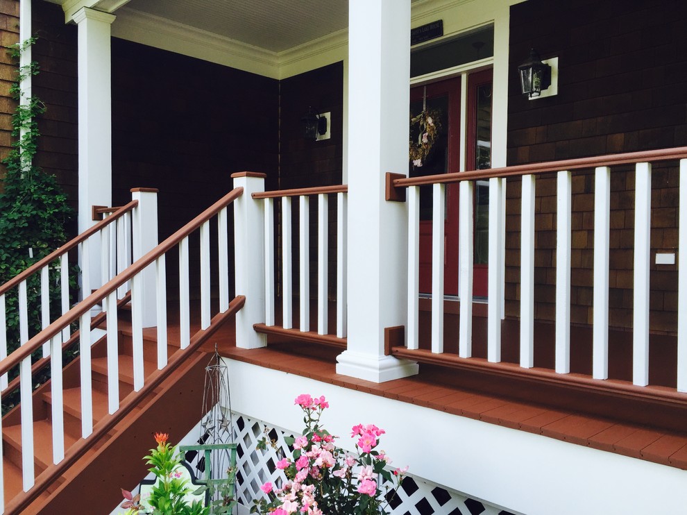 Exterior Power washing and Painting Traditional Porch New York