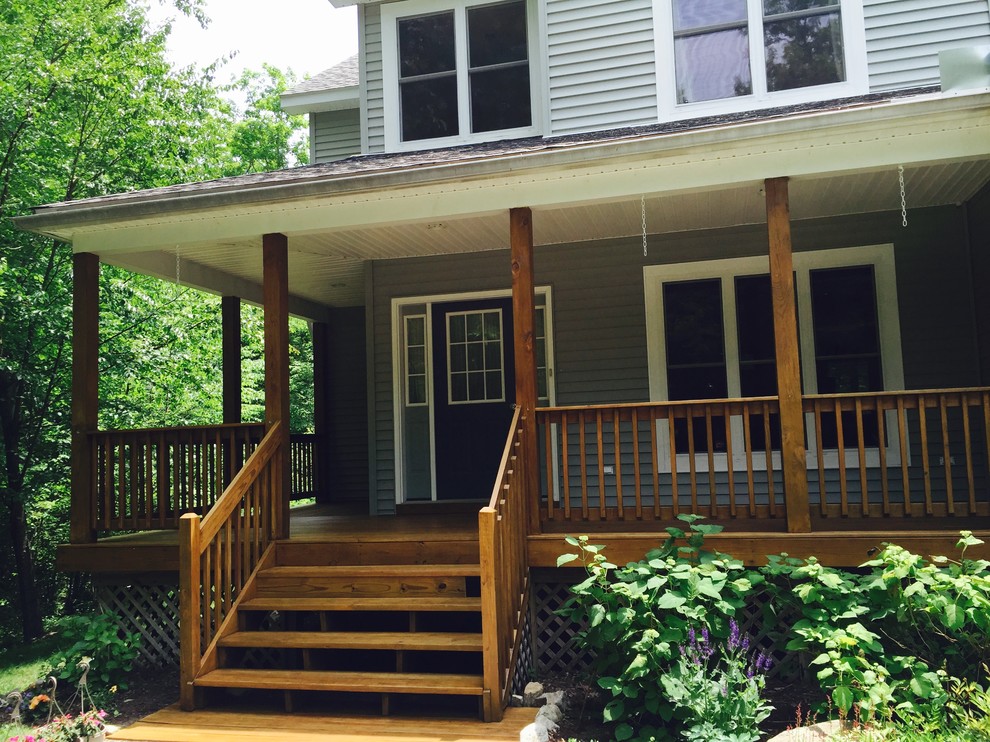 Exterior Power washing and Painting Traditional Porch New York
