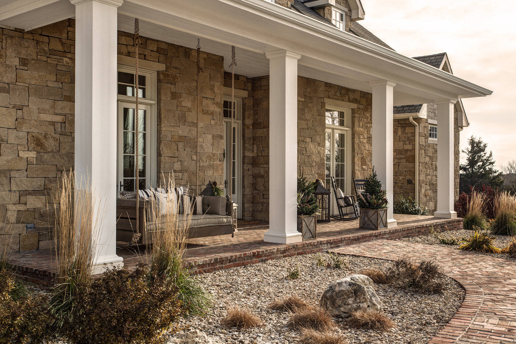 75 Beautiful Farmhouse Brick Porch Pictures Ideas July 2021 Houzz