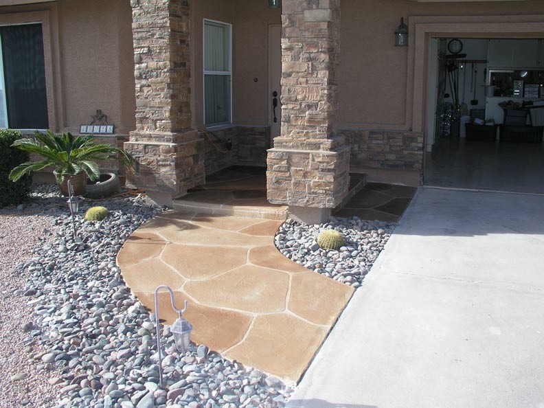 faux flagstone Porch Phoenix by CSW Concrete, Steel, & Wood Houzz
