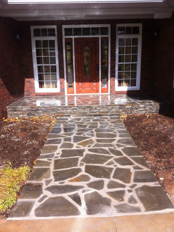 Flagstone Porch Installation Porch Atlanta by Crescent Ridge