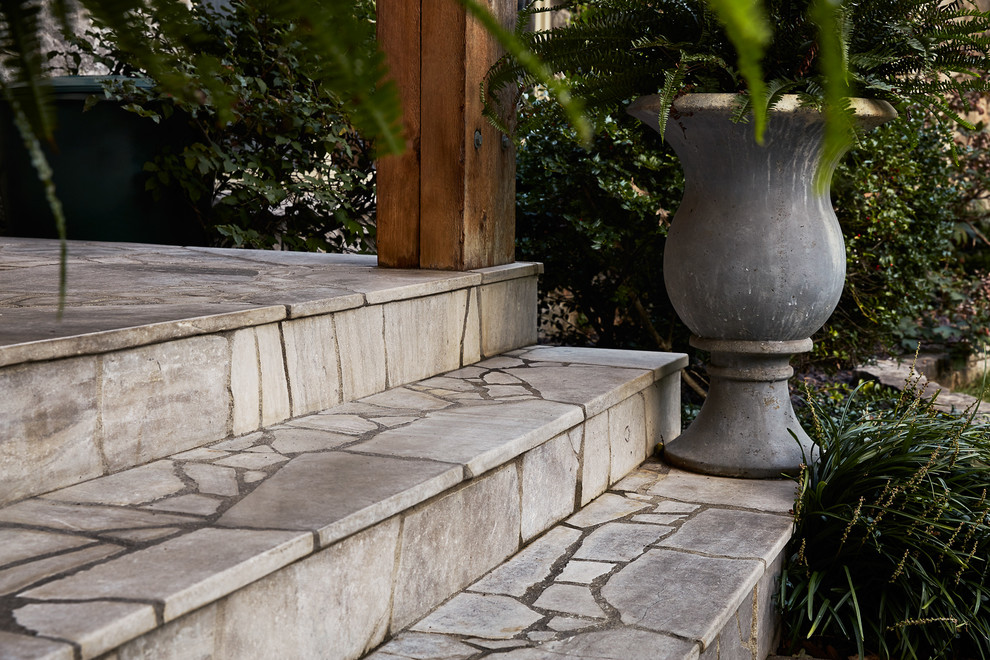 Flagstone Porch Traditional Porch Other by Phenix Marble