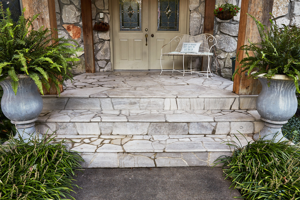 Flagstone Porch Traditional Veranda Other by Phenix Marble