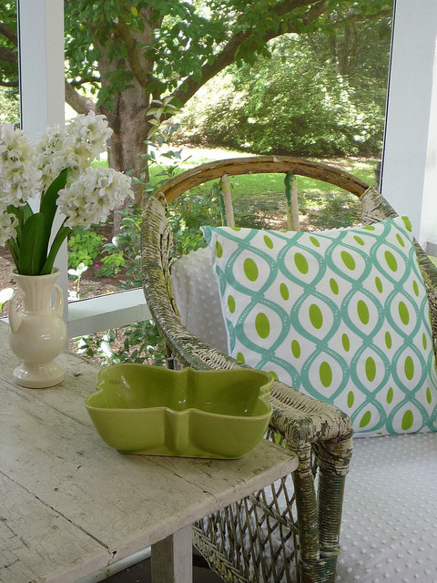 Inspiration for a shabby-chic style porch remodel in Other