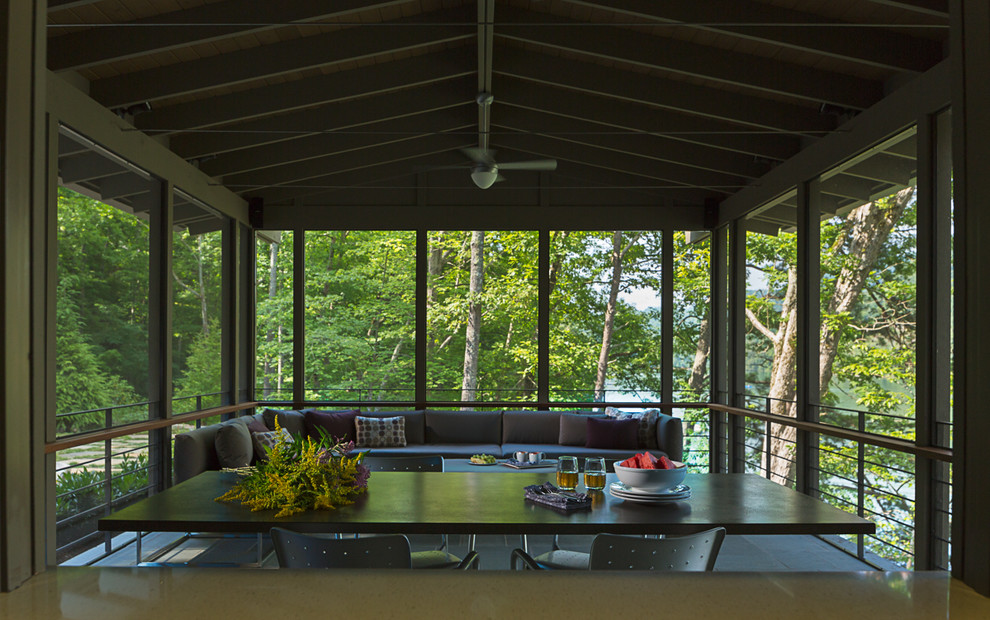 Design ideas for a contemporary veranda in Other.