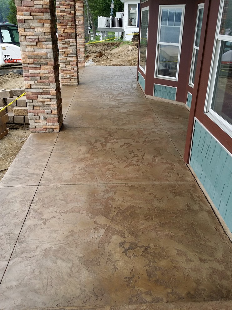 Front Porch Concrete Overlay Rustic, Concrete Overlay Patio Pictures