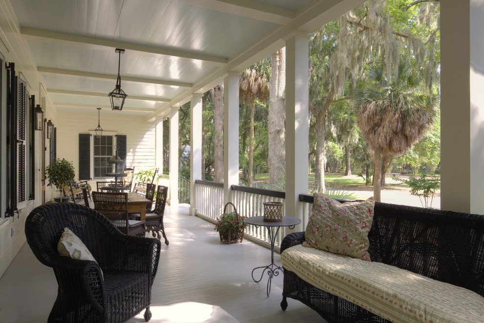 Beach style porch idea in Other