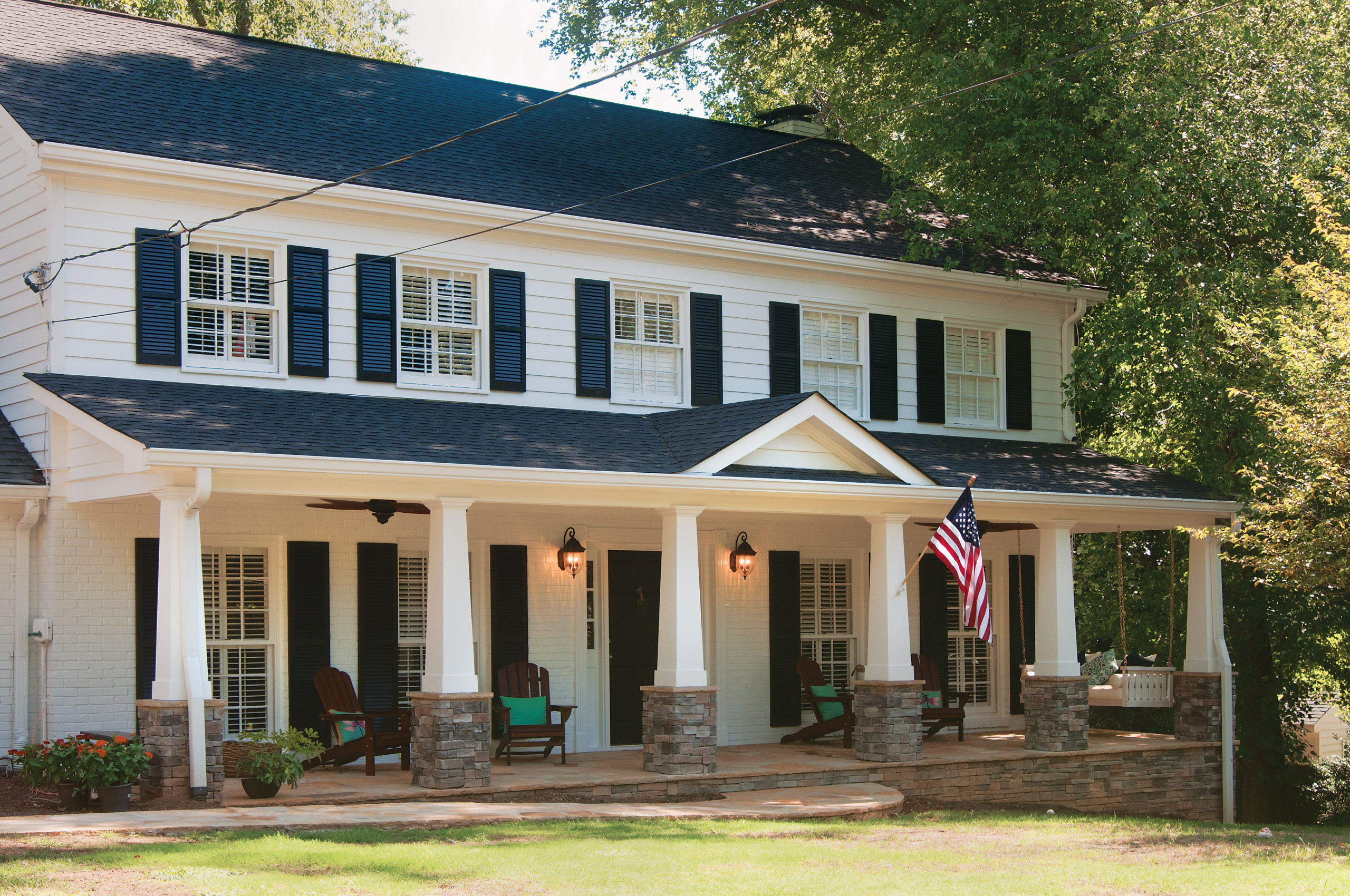 Full Length Front Porch - Photos & Ideas | Houzz