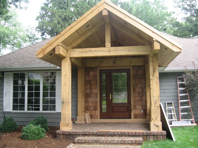 Front Portical Entrance Front View. - Rustic - Veranda - Chicago - By 