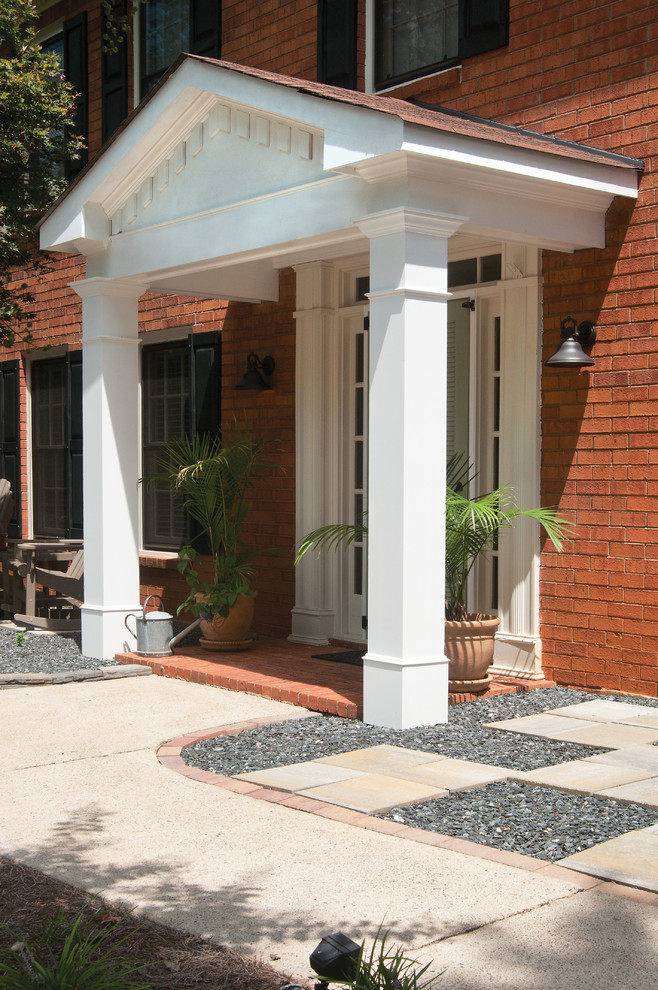 Gable Roof Porticos Traditional Porch Atlanta by Front