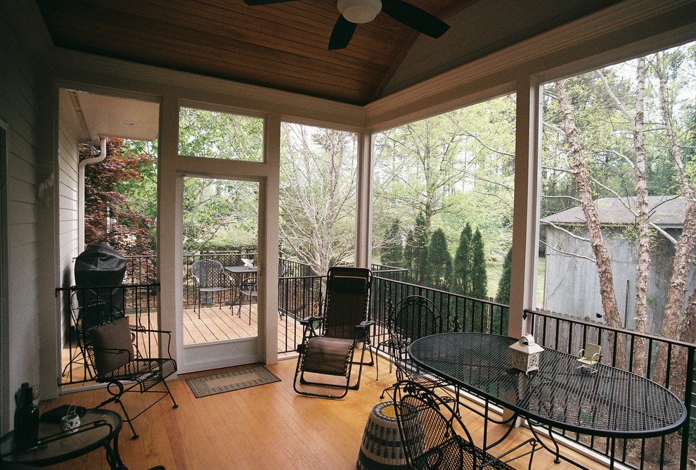 Foto på en vintage veranda