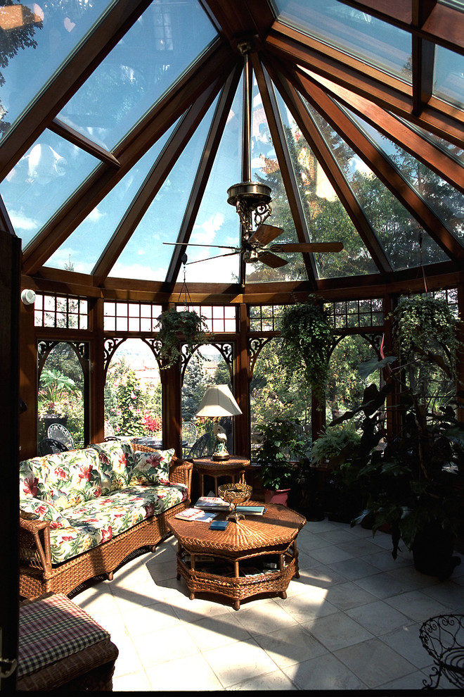 Photo of a traditional conservatory in Toronto.