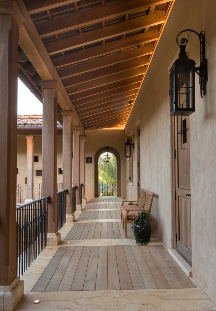 This is an example of a mediterranean veranda in Miami.