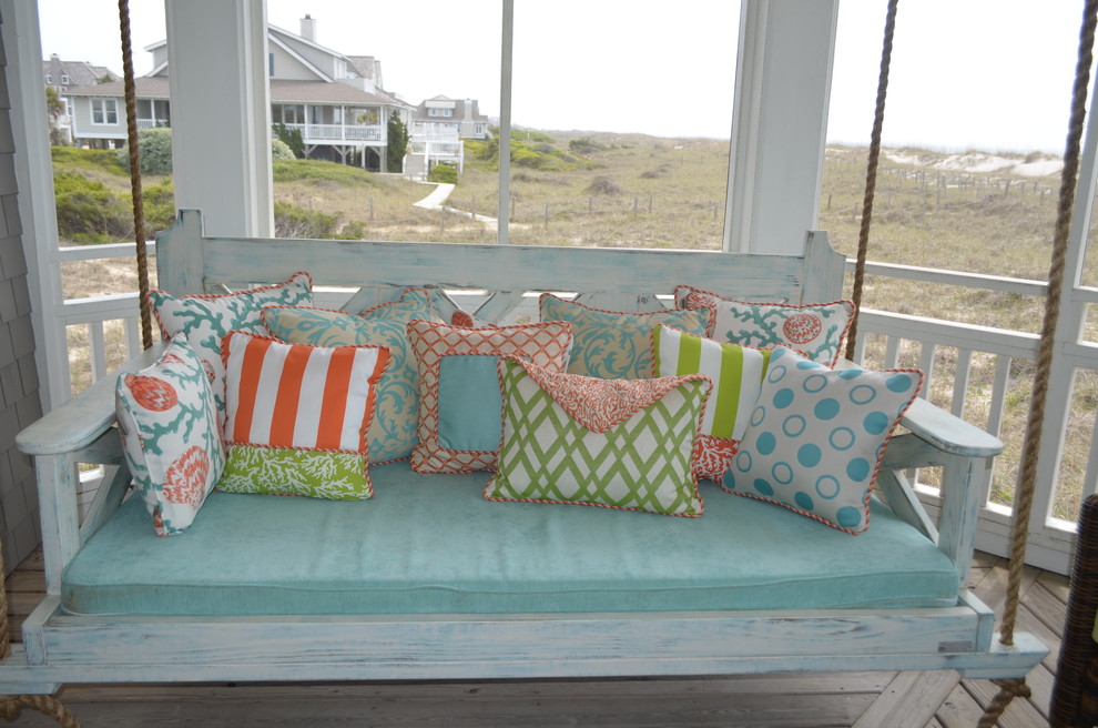 Inspiration for a beach style veranda in Other.