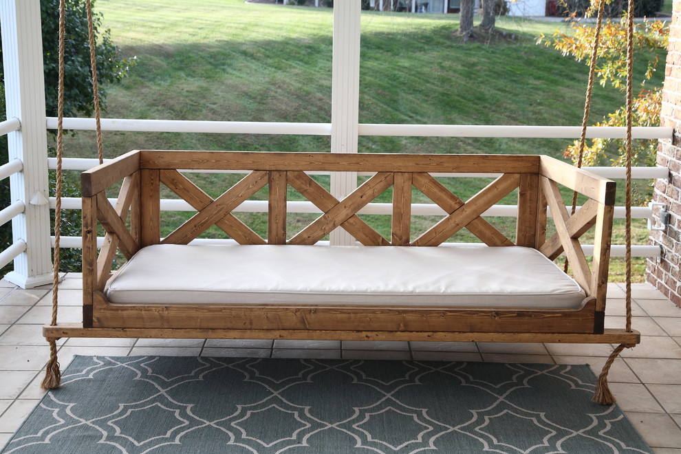Hanging Daybed Farmhouse Porch Other by Made From the Shade Houzz