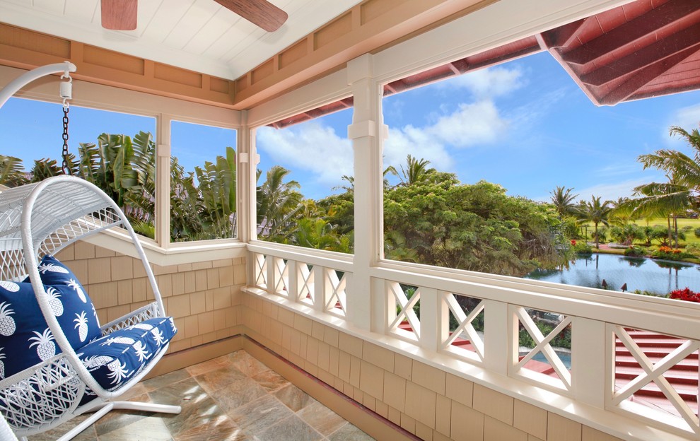 Design ideas for a world-inspired veranda in Hawaii.