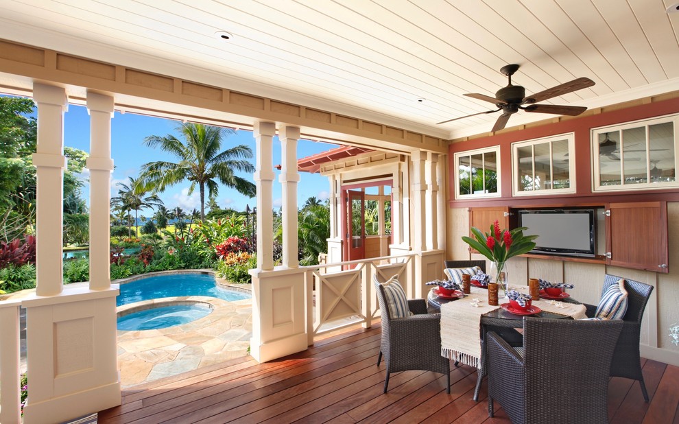 Hawaiian Nostalgia Tropical Porch Hawaii by Kala Interior