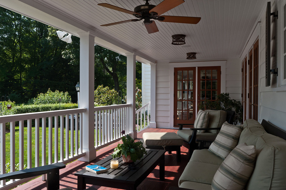 Design ideas for a classic veranda in New York.