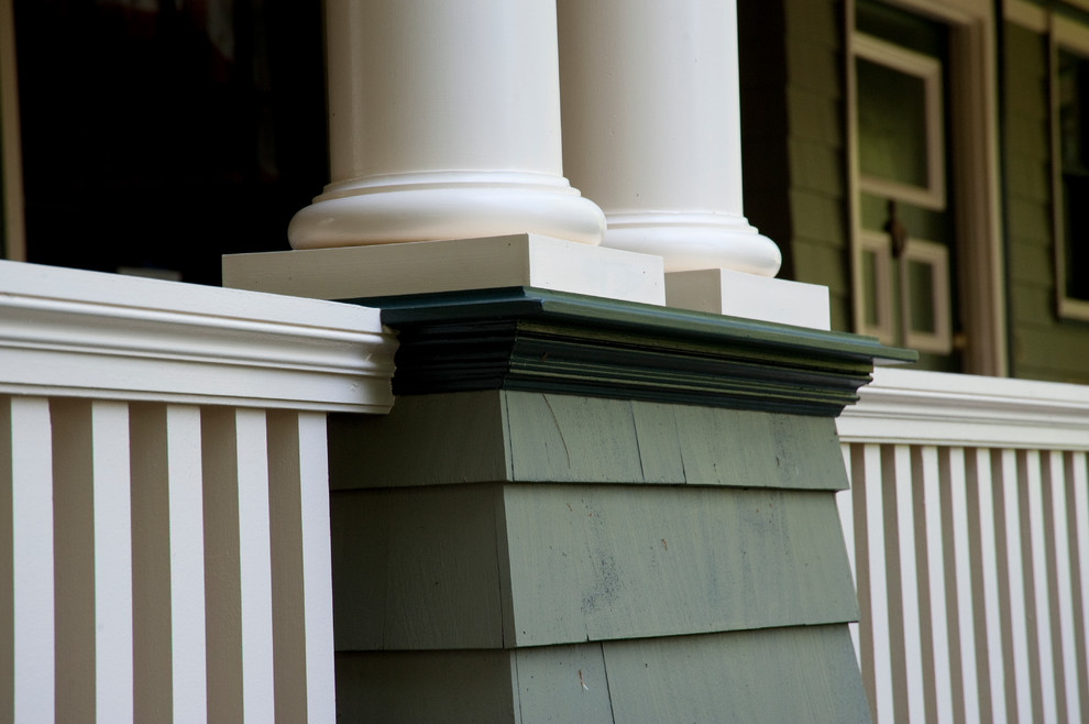 Foto di un ampio portico american style davanti casa