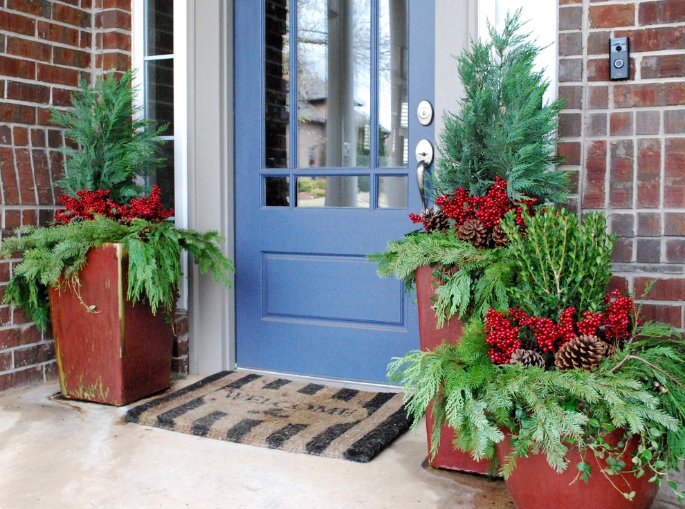 Holiday Container Gardens - Traditional - Porch - Oklahoma City - by ...