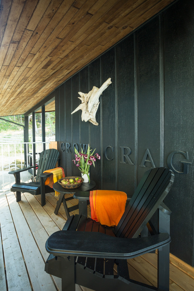 This is an example of a contemporary veranda in Vancouver.