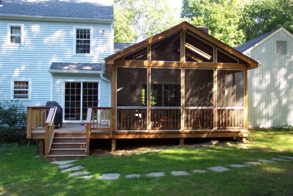 Ipe Screen Porch And Deck In Cross River Ny Traditional Veranda New York By Archadeck Of Fairfield Westchester Counties Houzz Ie Ipe Screen Porch And Deck In Cross, How To Screen In A Patio Deck