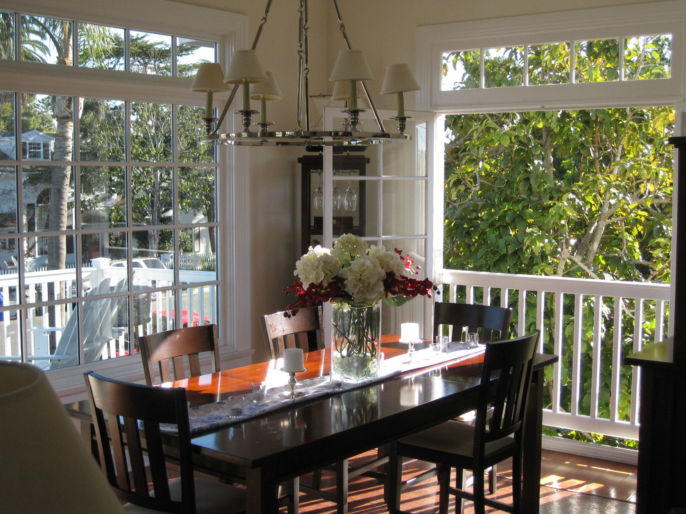 This is an example of a coastal porch design in San Diego.