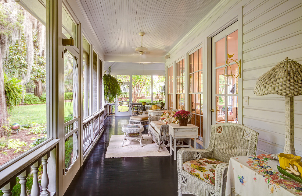 Inspiration för en vintage veranda