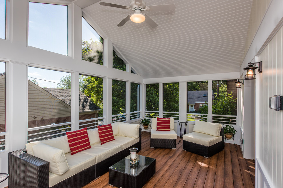 Kensington, MD Cathedral-Ceiling Screened Porch - Contemporary - Porch ...