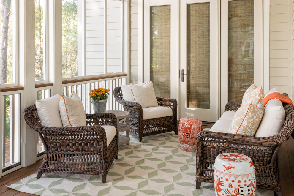 This is an example of a classic veranda in Charleston.