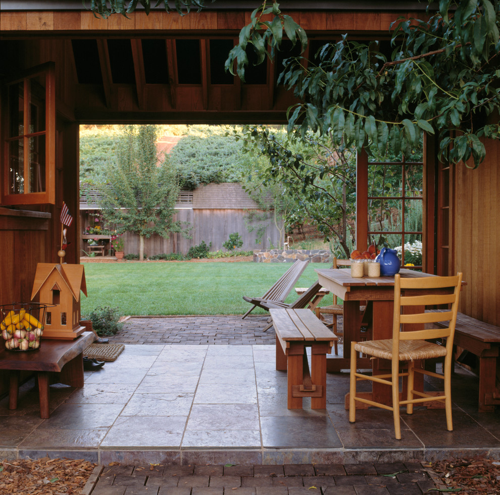 Bild på en veranda