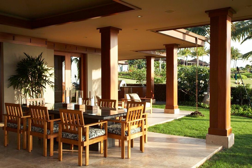 Kuikawa Lot 1 Tropical Porch Hawaii by GM Construction, Inc