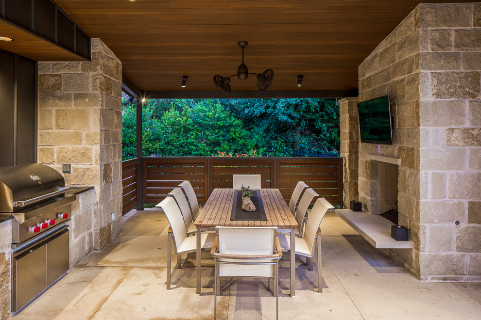 This is an example of a modern porch design in Austin.