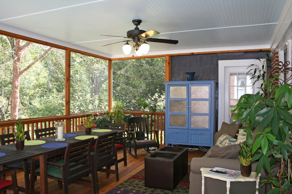 Lake Claire Exterior Living Porch Atlanta by Small Carpenters At