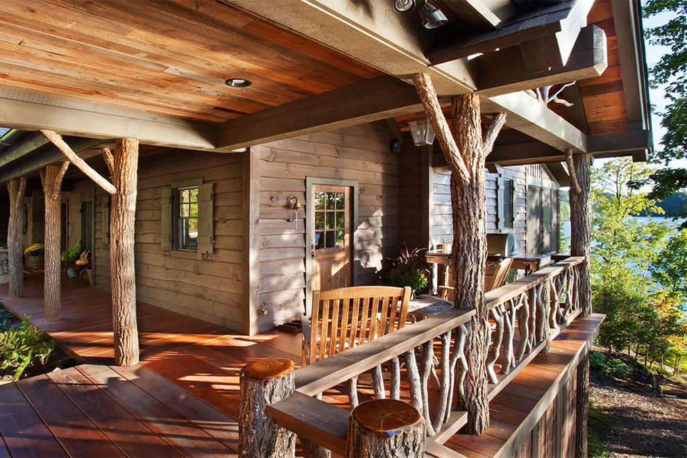 This is an example of a rustic porch design in Other.