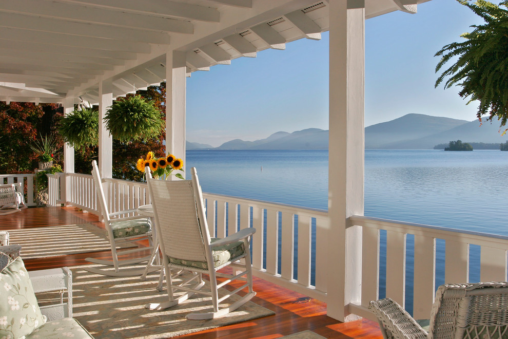 Lakeside Family Heirloom Rustic Porch Boston by Teakwood Builders, Inc. Houzz