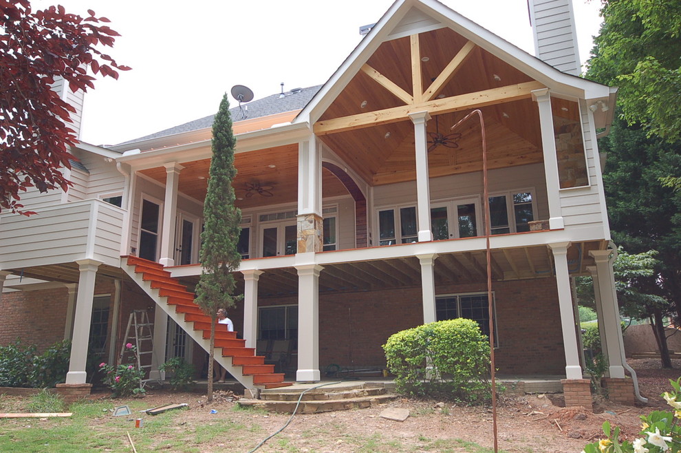 This is an example of a traditional porch design in Atlanta.