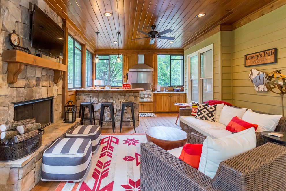 Traditional veranda in Atlanta.