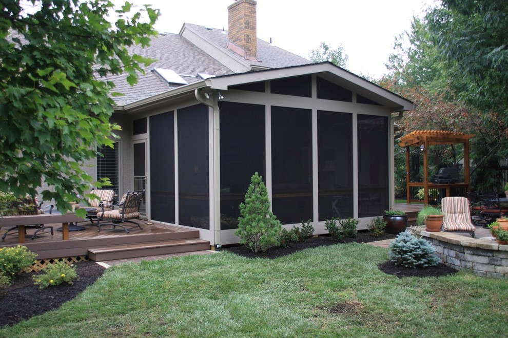 Leawood KS Screened Porch, Patio, Deck & Paver Patio Traditional Porch Kansas City by