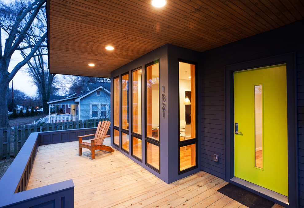 Inspiration pour un porche d'entrée de maison design.