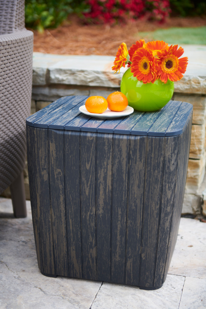 Luzon Storage Patio Deck Box by Keter, Graphite Wood Look