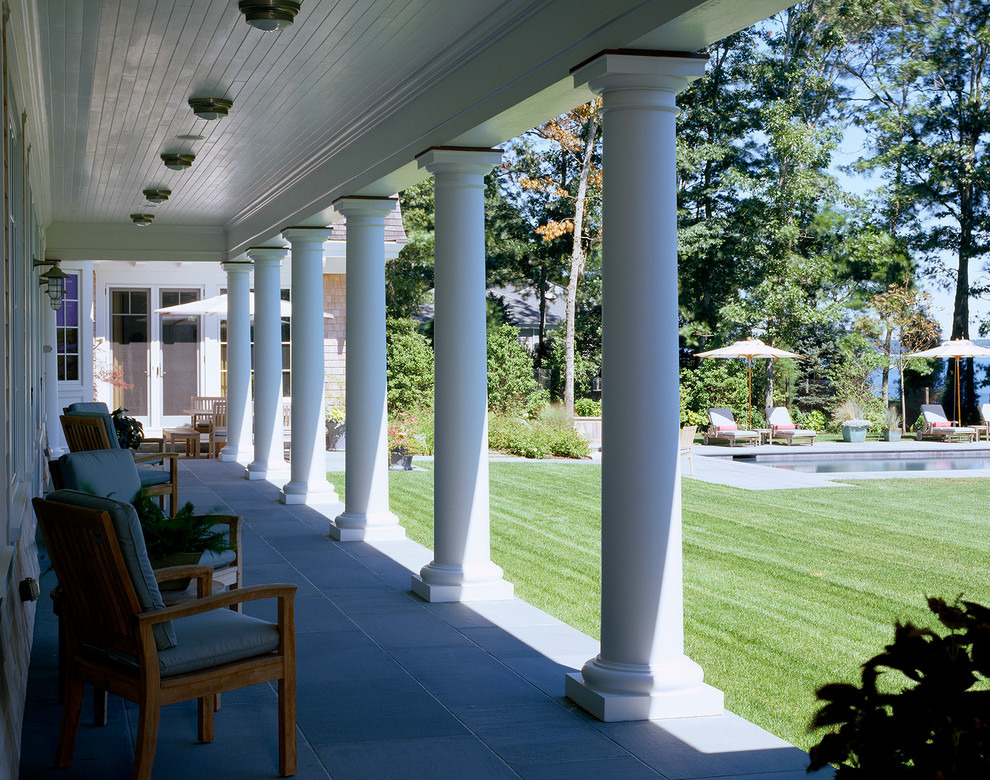 Inspiration for a timeless porch remodel in Boston