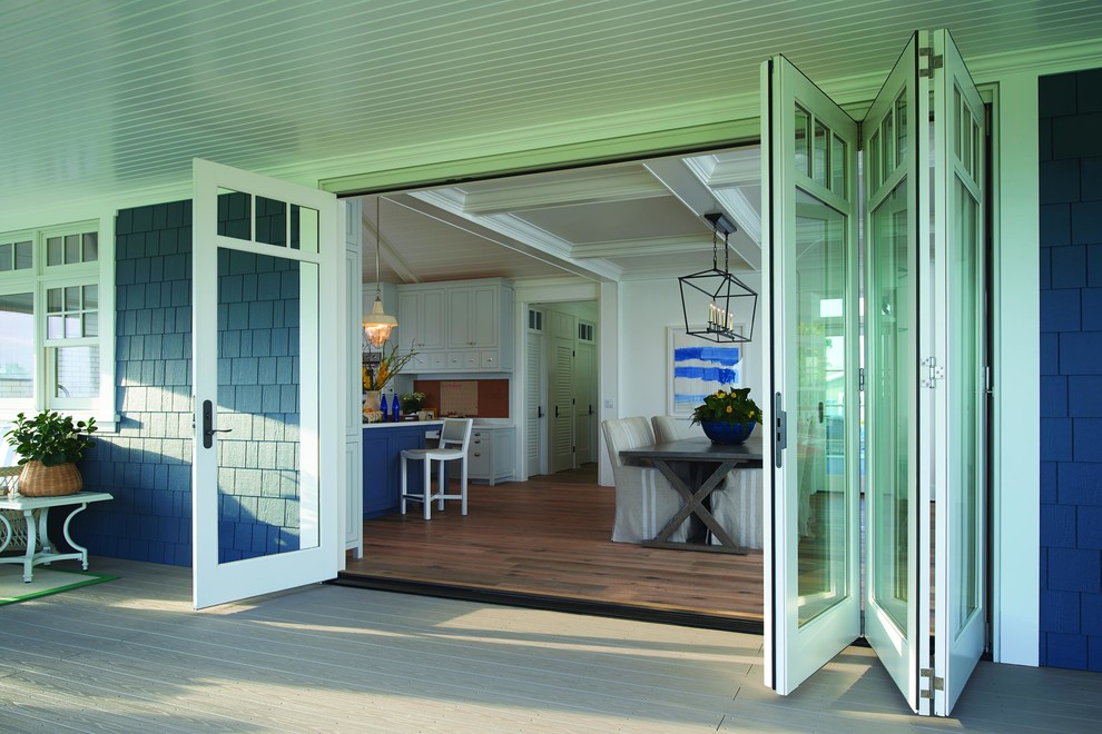 Marvin Windows BiFold Door Beach Style Porch Portland Maine
