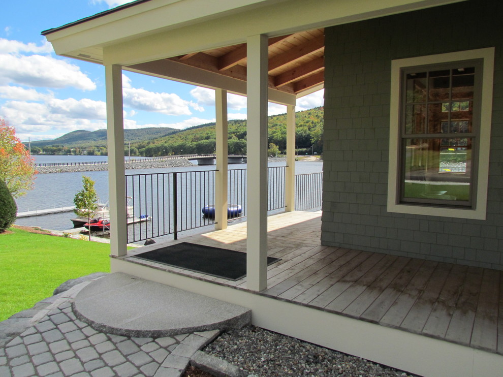 Lake Home Craftsman Porch Burlington by Christopher T