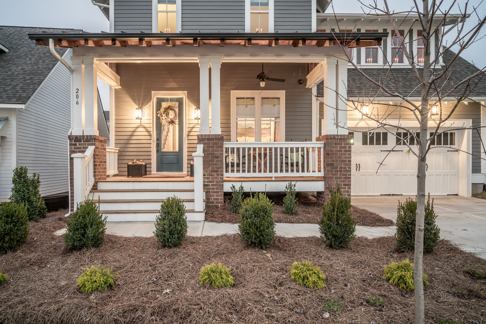 This is an example of a transitional porch design in Charlotte.