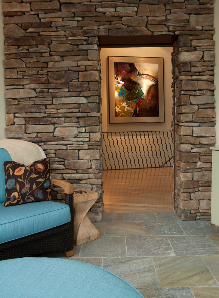 Modern contemporary in secluded woods Modern Porch Charleston