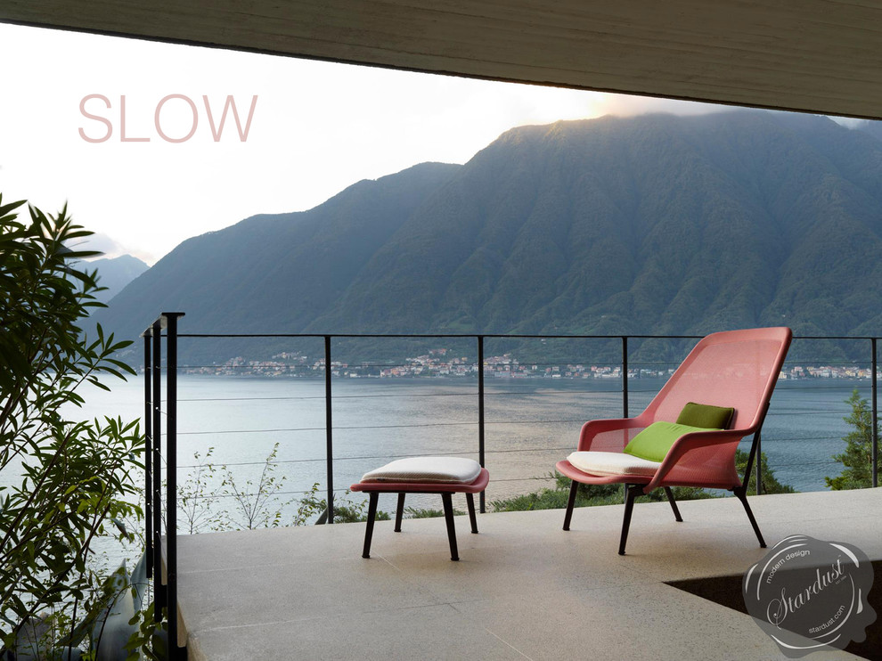 Modern Outdoor Patio Design with Vitra Slow Chair Contemporary