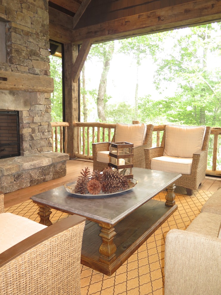 Mountain Top Porch Cashiers, North Carolina Rustic Veranda Atlanta by Outrageous