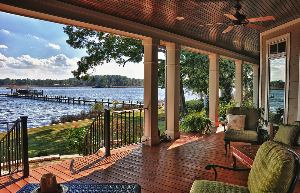 Design ideas for a classic veranda in Raleigh with decking.