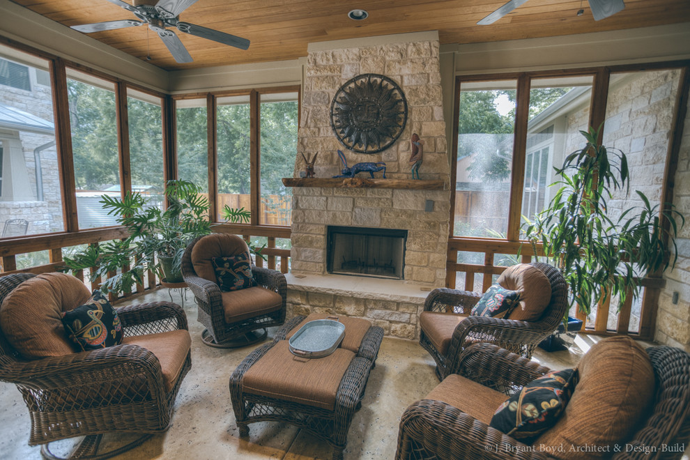 This is an example of a veranda in Austin.